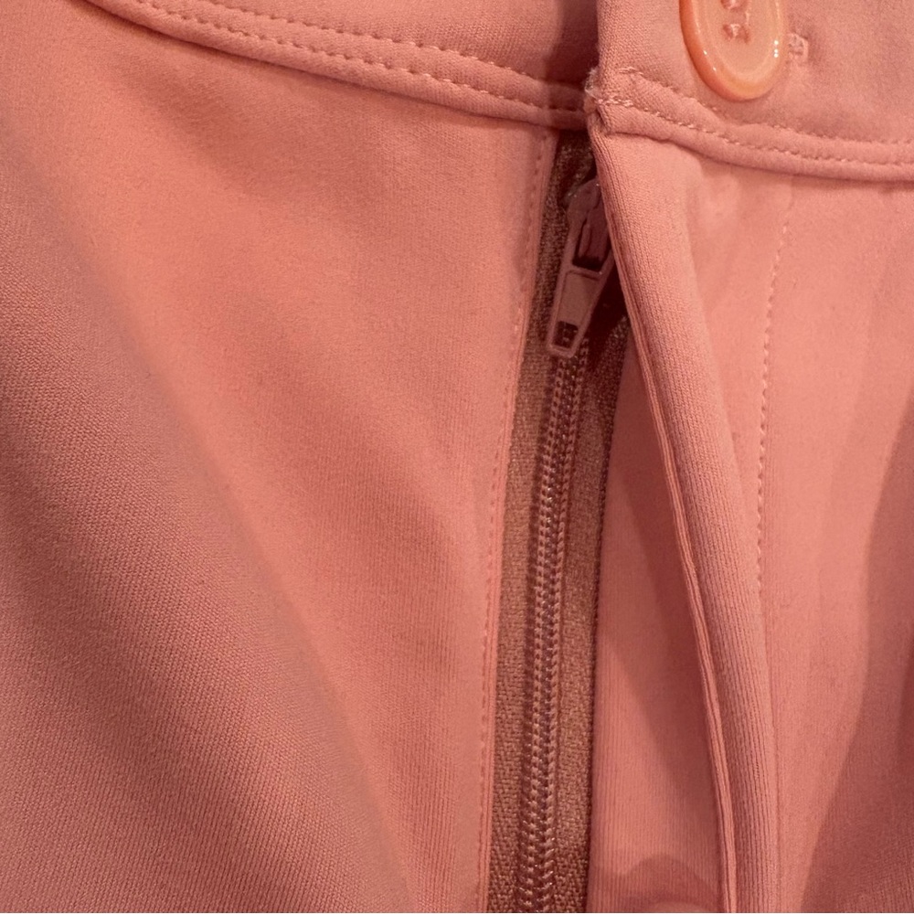 Halara $50 M SculptKnit High Waisted Side Flap Pocket Flare Cargo Pants PINK EUC - Picture 12 of 14